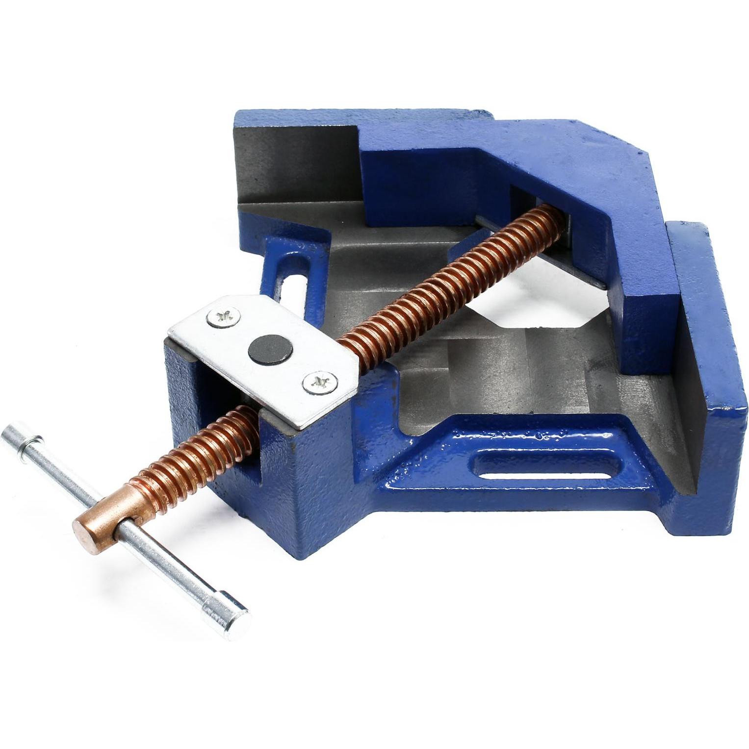 Wiltec, Schraubstock + Zwinge, Winkelschraubstock 90° 60mm tief Winkelzwinge Schraubstock Gehrungszwinge (60 mm)