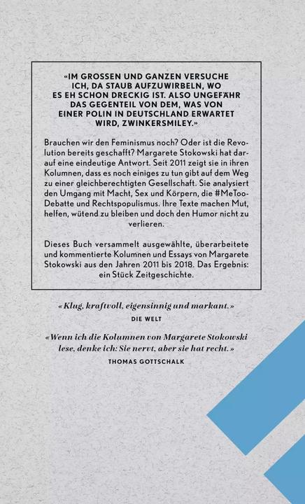 Actual product image Die letzten Tage des Patriarchats (German, Margarete Stokowski, 2018)