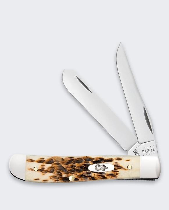 Case Mini Trapper SS Amber Bone Messer