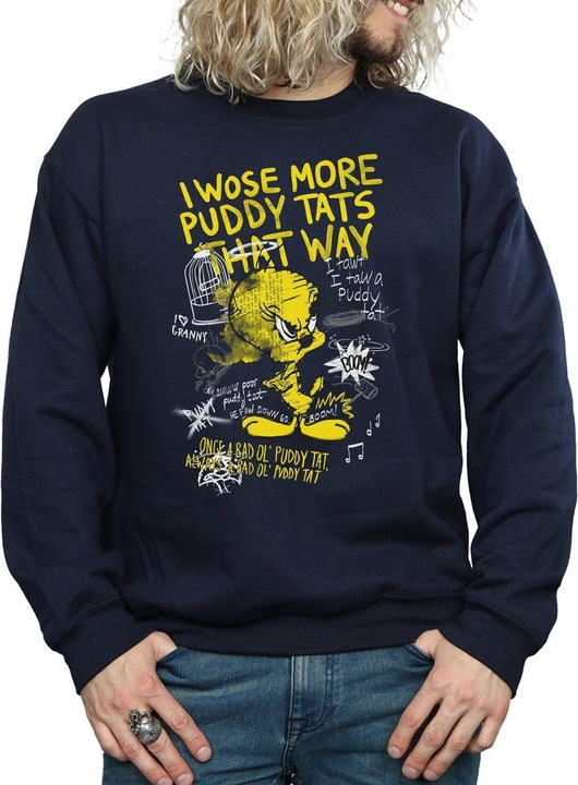 Immagine prodotto Looney Tunes Tweety Pie More Puddy Tats Felpa Uomo (3XL)