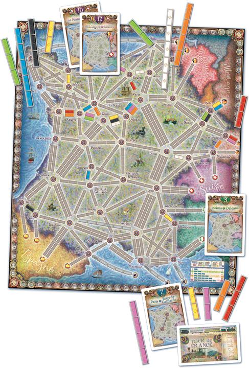 Actual product image Asmodée Ttr Ticket To Ride- France (English, French, German, Italian, 2 - 5 Players)