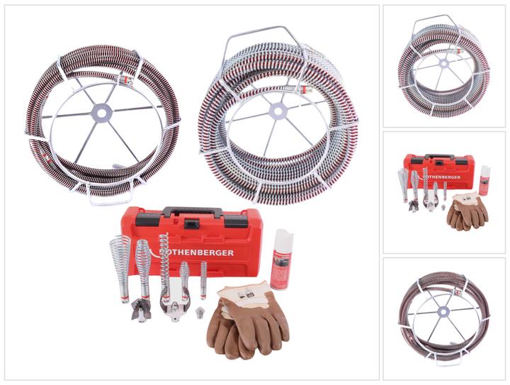 Actual product image Rothenberger Spiral DuraFlex SMK Length 2.3-22.5 m Spiral Ø 16 + 22 mm Working range: 2-6″, 50-150 mm (22 mm)