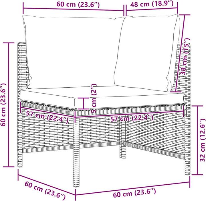 Produktbild vidaXL Gartensofa