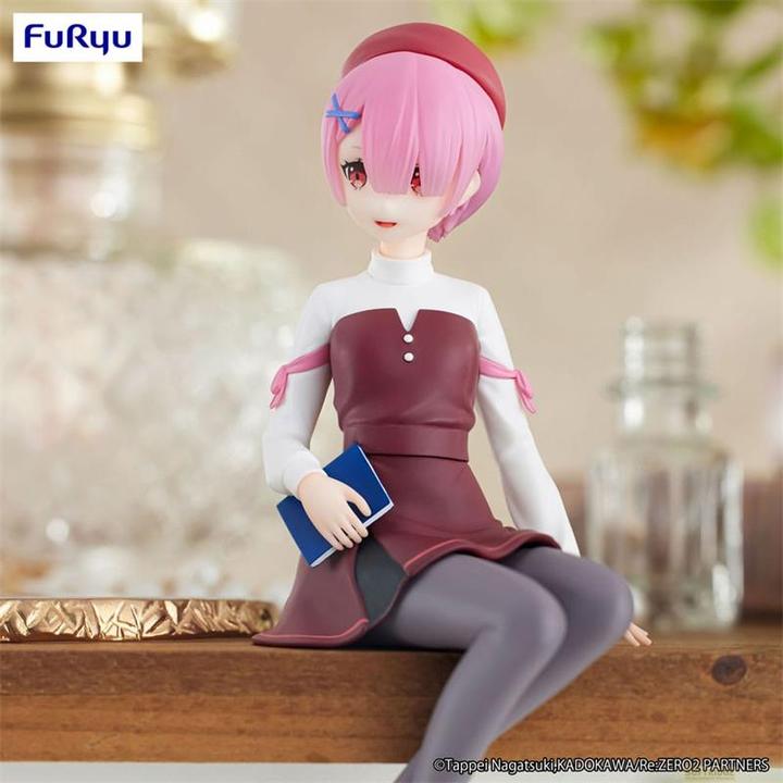 Actual product image Furyu Re:Zero Starting Life in Another World Noodle Stopper PVC Statue Ram Book Girl Ver. 14 cm