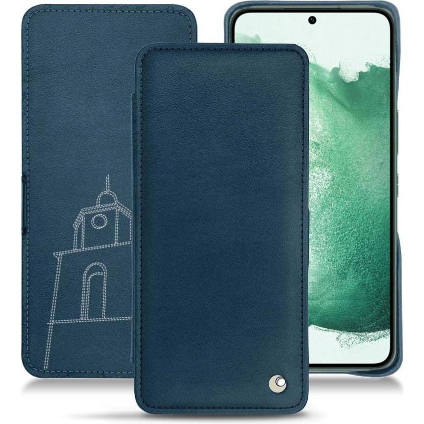 Noreve Lederschutzhülle horizontal (Samsung Galaxy S22+ 5G), Smartphone Hülle, Blau