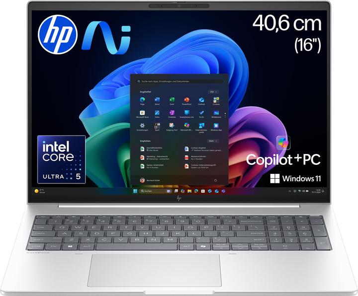 Immagine prodotto HP EliteBook 8 G1i 16 inch Notebook Next Gen AI PC (16", Intel Core Ultra 5 228V, 32 GB, 512 GB, DE)