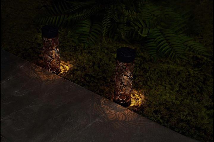 Actual product image Pauleen Garden Light Sunshine Gloss Solar Spike, Black, Set of 2 (100 lm, IP44)