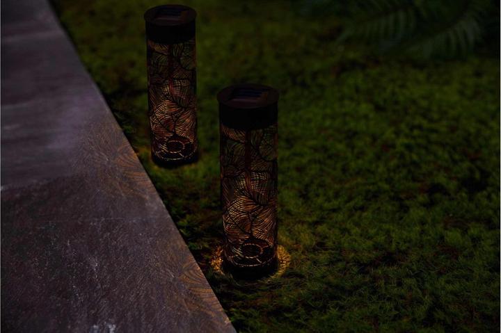 Actual product image Pauleen Garden Light Sunshine Gloss Solar Spike, Black, Set of 2 (100 lm, IP44)