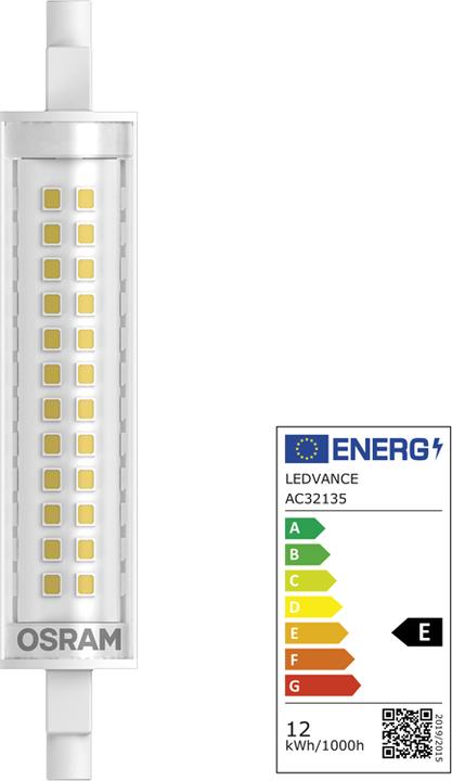 Energie-Label Osram Led Slim Line R7S (R7s, 12 W, 1521 lm, 1 x, E)
