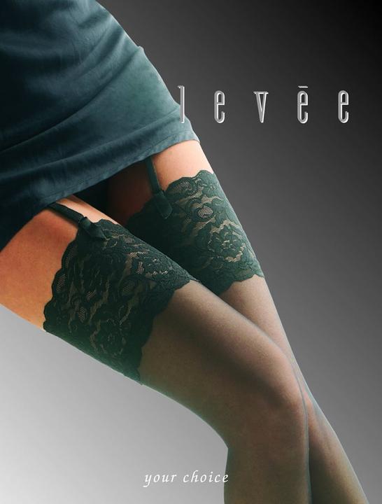 Image du produit Levee Satin Sheers Bas porte-jarretelles, couleur 128 champagner, taille 40-42 (20 DEN, 40 - 42)