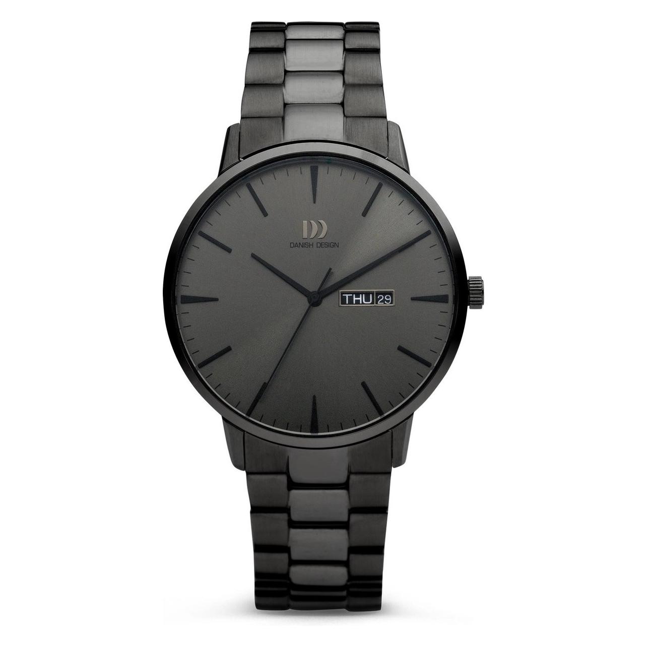 Danish, Horloge, Design Akilia Day/Date Link IQ96Q1267, Grijs, (40 mm)