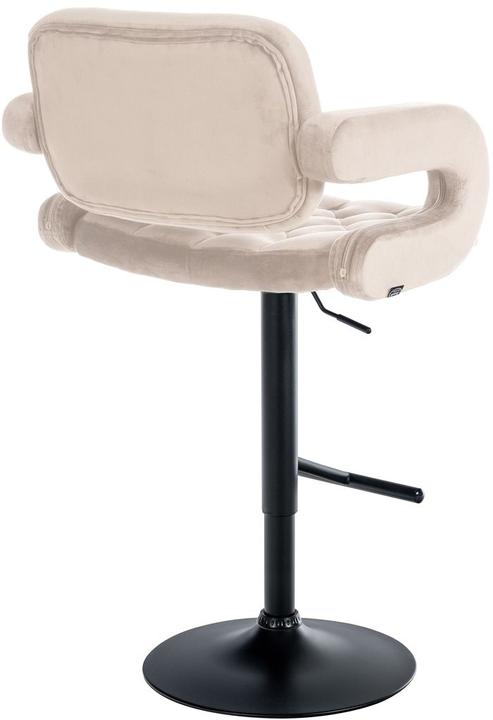 Produktbild Swisshandel24 Barhocker Dublin Samt schwarz, creme