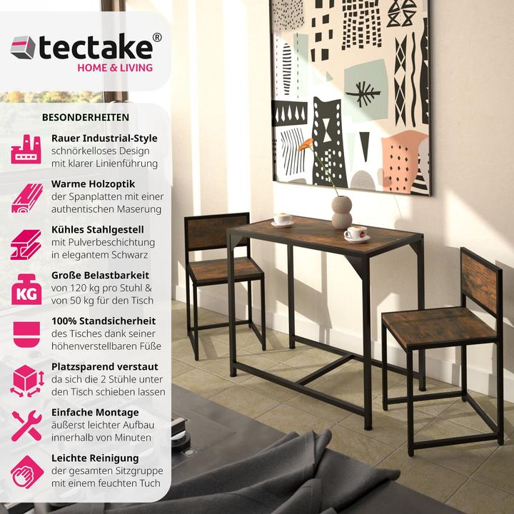 Produktbild tectake Sitzgruppe Milton (Holz)