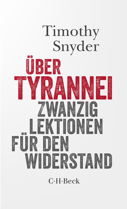 Produktbild Über Tyrannei (Deutsch, Snyder, Timothy, 2025)