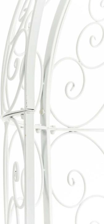 Produktbild Swisshandel24 Halbpavillon Rosie mit Sitzbank, weiss (58 cm, 120 cm)