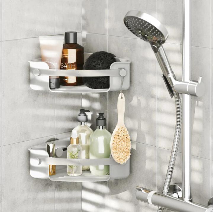 Produktbild Umbra FLEX Klebe-Eckbehälter, grau (19 x 30 x 9 cm)
