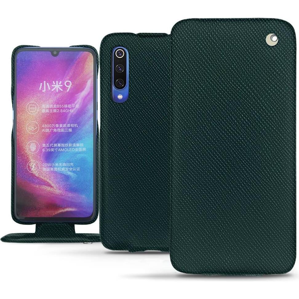 Noreve Lederschutzhülle vertikal (Xiaomi Mi 9), Smartphone Hülle, Grün