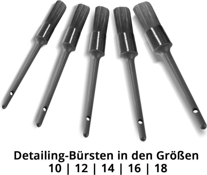 Image du produit Stahlwerk Brosses de nettoyage de voiture set de 5 brosses d'entretien de voiture Brosses d'entretien de