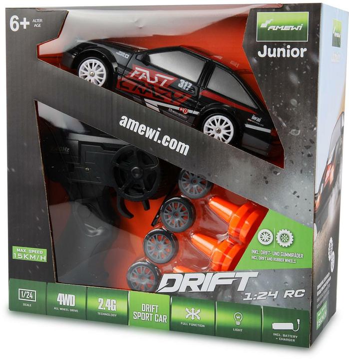 Image du produit Amewi Drift Sport Car 4WD Noir, RTR, 1:24, Age recommandé (RTR Prêt à fonctionner)