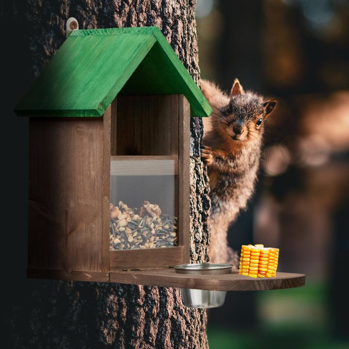 Produktbild Relaxdays Eichhörnchenfutterhaus