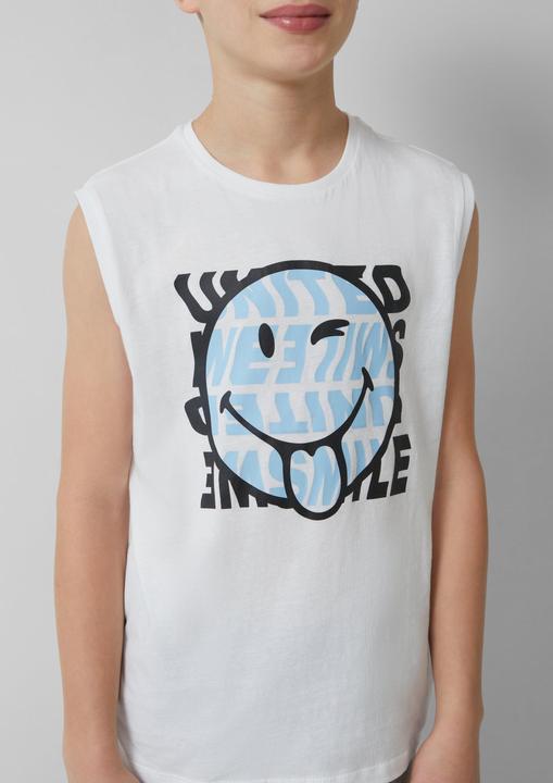 Produktbild S.Oliver T-Shirt Ärmlloses Shirt mit Smiley®-Print (134, 140)