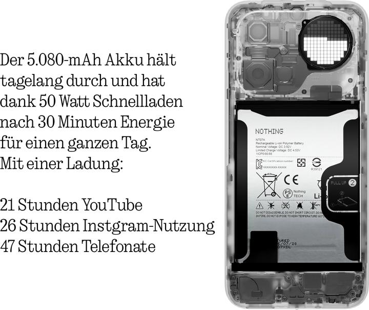 Produktbild Nothing Phone (4a) Pro (128 GB, Black, 6.83", Dual SIM, 5G)