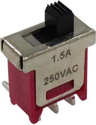 Produktbild RND Components Subminiatur-Schiebeschalter, 1 Wechsler, EIN-EIN rastend, Durchsteckmontage