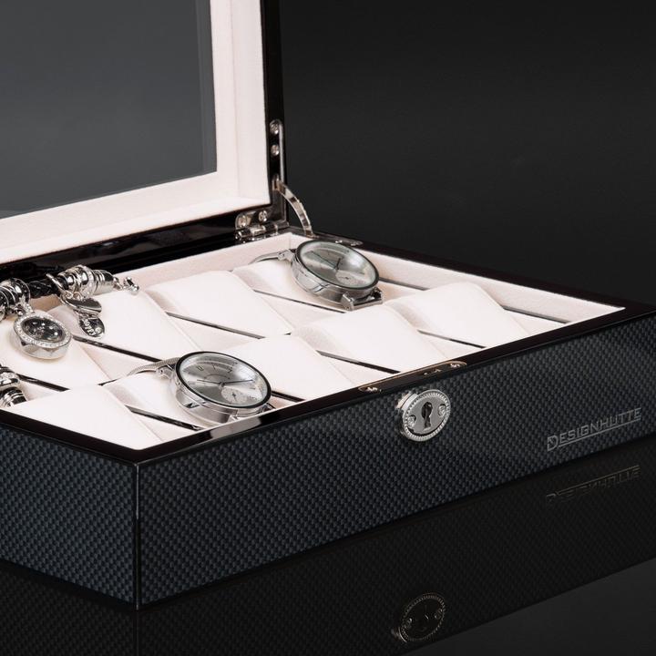 Produktbild Designhütte Uhrenbox Chicago 10 - Karbon - 70005-209