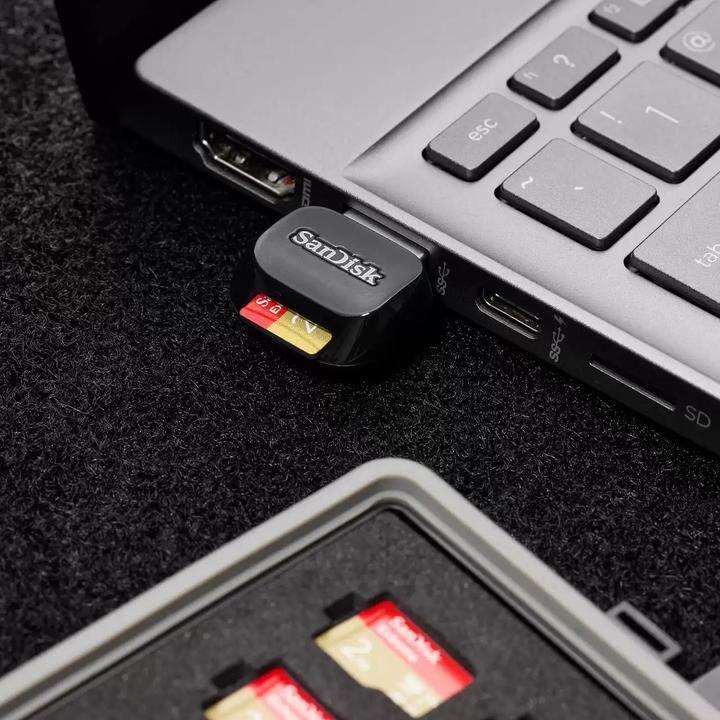 Actual product image SanDisk QuickFlow microSD Card USB-A Reader (USB-C 3.2 Gen 1)