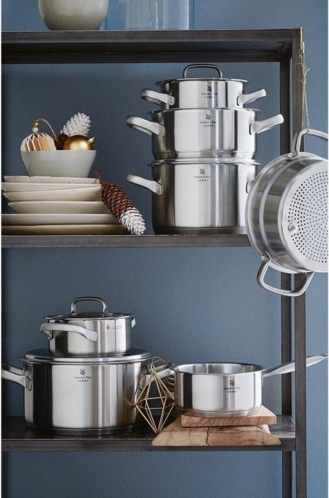 Produktbild WMF Kochtopf Gemüse- Suppentopf Induktion 24cm hoch 8,8l Gourmet Plus Edelstahl (24 cm, Kochtopf, Edelstahl)