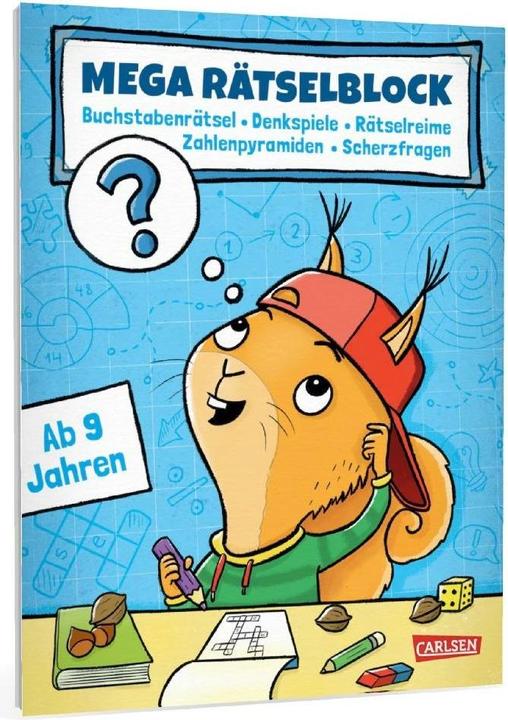 Produktbild Mega Rätselblock - Buchstabenrätsel, Denkspiele, Zahlenpyramiden, Rätselreime, Scherzfr (Deutsch, Carmen Eisendle, Jasmin Riter, 2023)