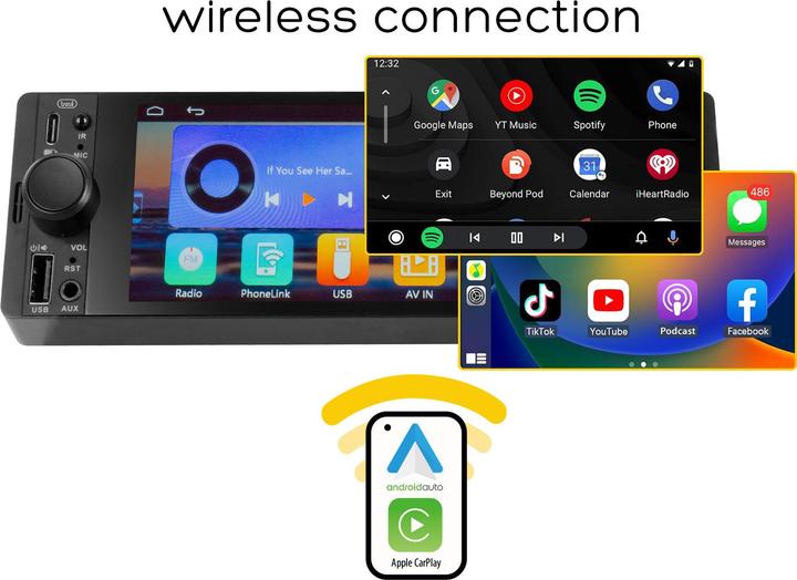 Actual product image Trevi MDV 6370 DAB (Android car, Apple Carplay)