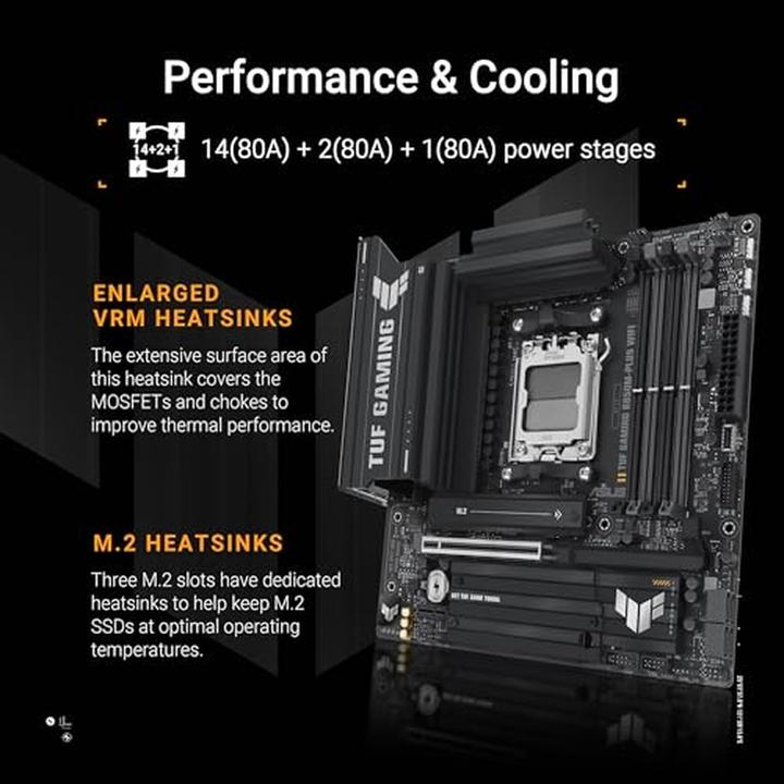 Produktbild ASUS TUF Gaming B850M-Plus Wifi (AM5, AMD B850, mATX)