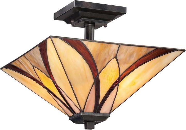 Actual product image Elstead Lighting Asheville ceiling light E27 2-fold 31cm Valiant Bronze (E27)