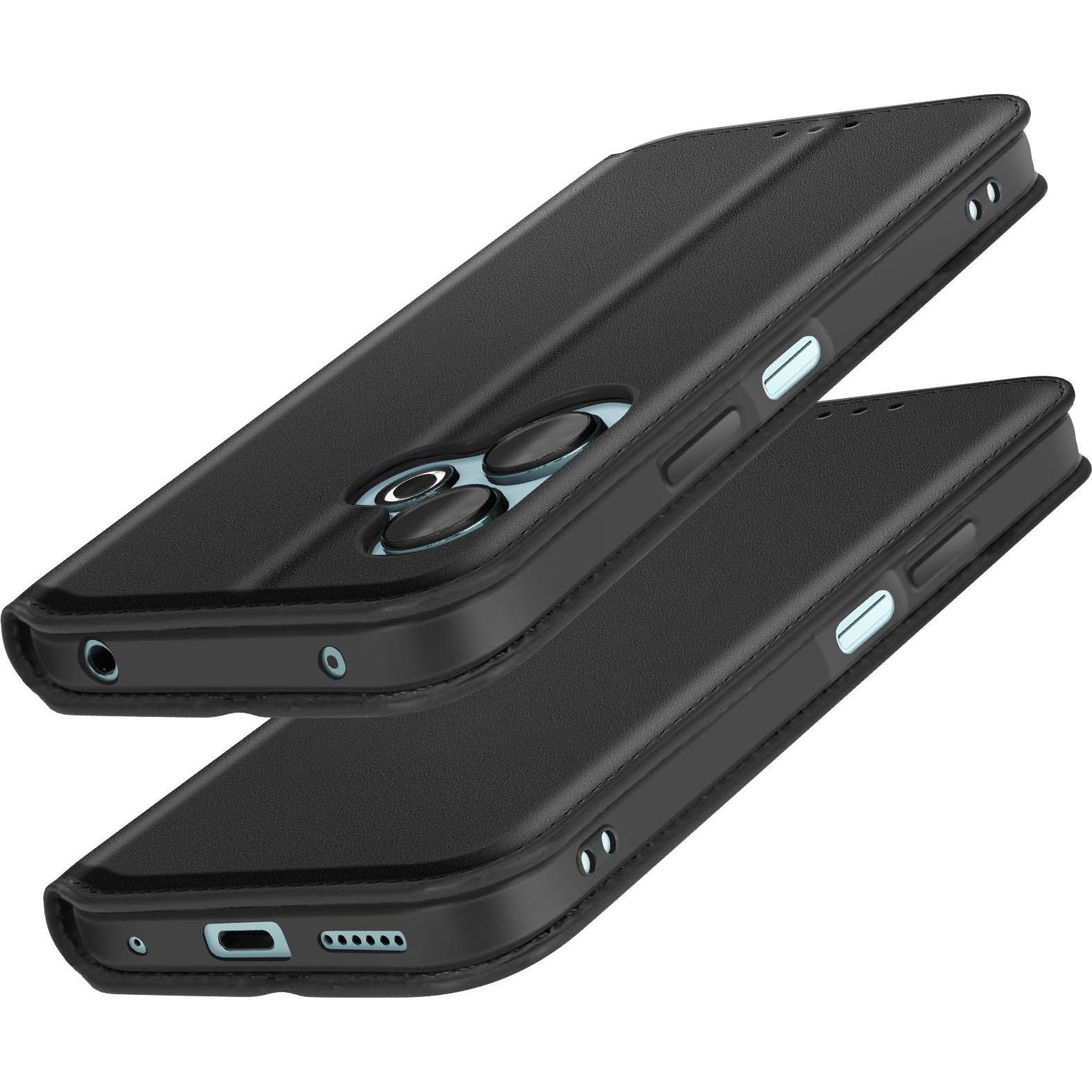 Thumbnail - Avizar Klappetui für Redmi 13 4G mit Kartenhalter und Video-Unterstützung (Xiaomi Redmi 13), Smartphone Hülle, Schwarz