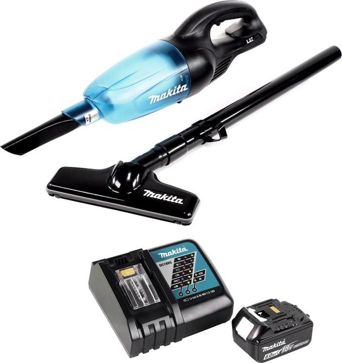 Produktbild Makita DCL 180 RG1 B Akku Staubsauger 18 V Schwarz + 1x Akku 6,0 Ah + Ladegerät