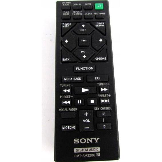 Sony RMT-AM420U (Gerätespezifische Fernbedienung, Infrarot), Fernbedienung, Schwarz