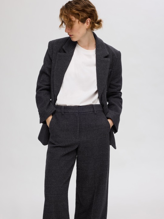 Actual product image Selected Femme High Waist Trousers with Wide Leg (42)