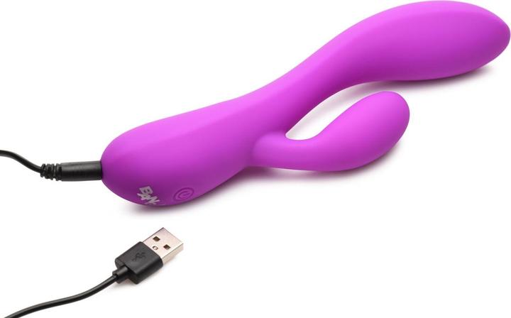 Actual product image Frisky Wiederaufladbarer Flexibler Rabbit-Vibrator Aus Silikon Lila