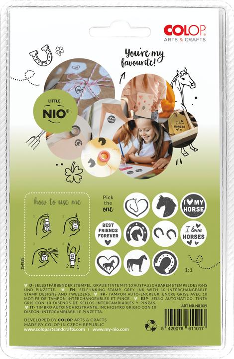 Image du produit Colop Timbre Petit NIO set de chevaux 10 pièces