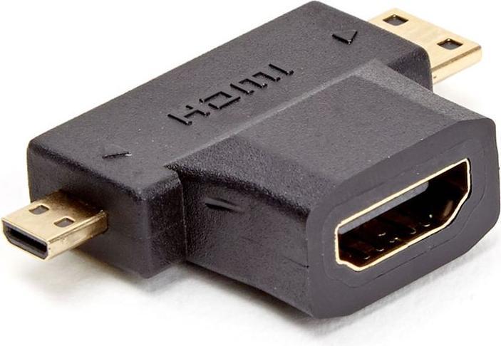 Produktbild D2 Diffusion Adaptateur compatible Micro HDMI mâle (Type D) et Mini HDMI mâle (Type C) vers HDMI femelle (Type A)