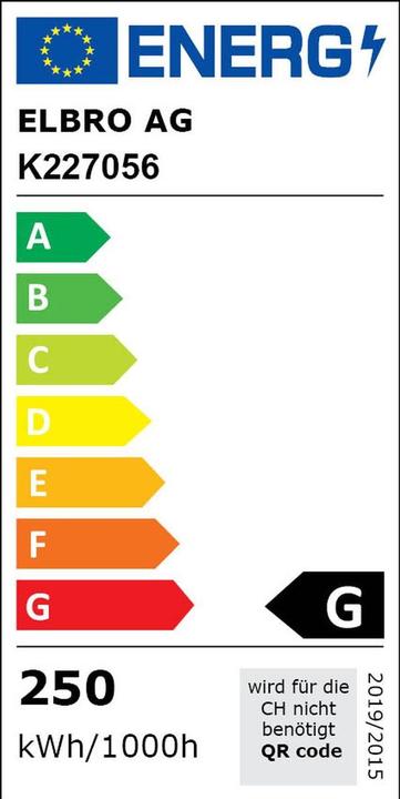 Energie-Label Elbro LED-Lichtband auf Spule (Kaltweiss, Tageslicht, 5000 cm, Indoor, Outdoor)