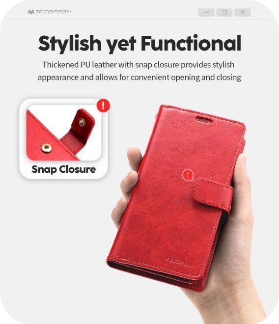 Produktbild Goospery MagSafe Mansoor Kunstleder Bookcover Hülle (Apple iPhone 17 Pro Max)