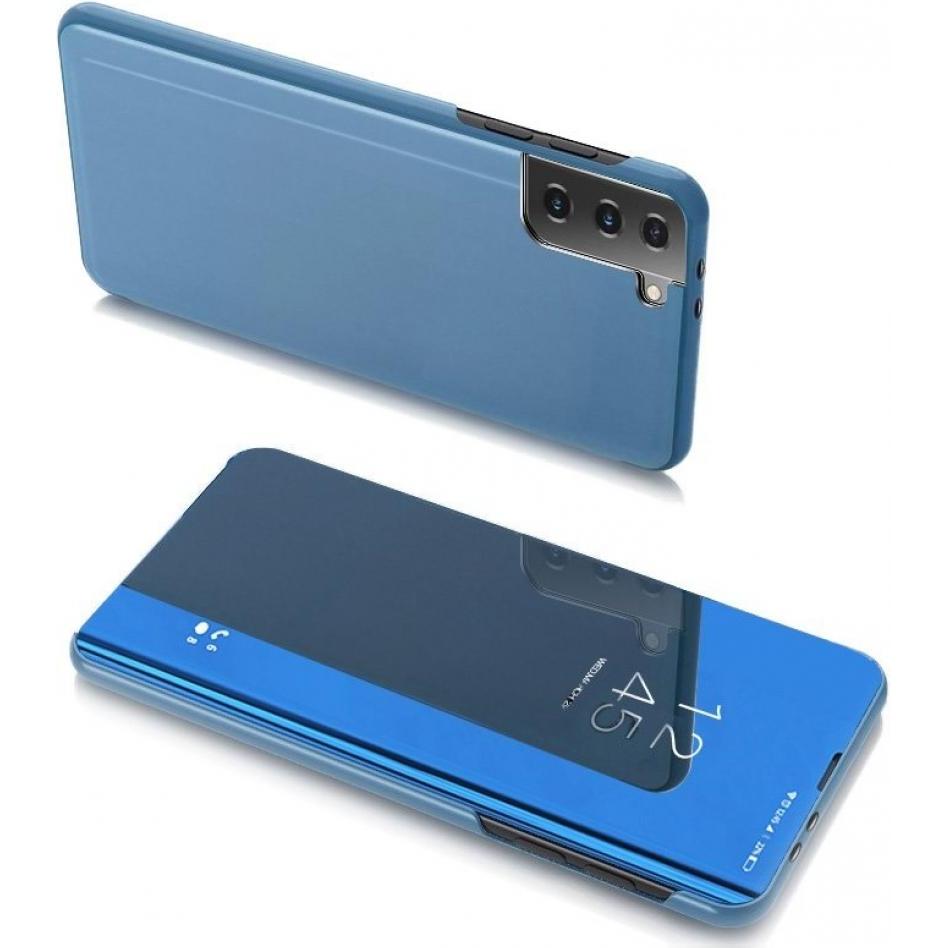 Screenguard Samsung Galaxy S21+ Clear View Flip Case (Samsung Galaxy S21+), Smartphone Hülle, Blau