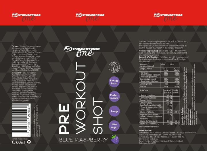 Image du produit Powerfood Pré-entraînement (Blue Raspberry, 1 x)