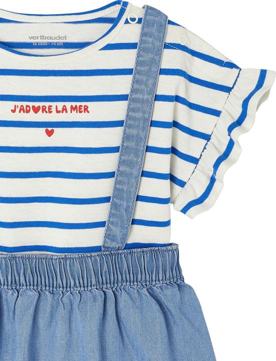 Actual product image Vertbaudet Mädchen Baby-Set: T-Shirt & Trägerrock (62)