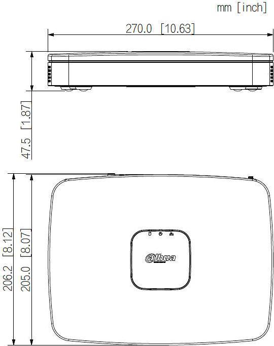 Image du produit Dahua NVR4108-8P-4KS2/L Enregistreur vidéo en réseau 1U Blanc (Alimentation électrique)