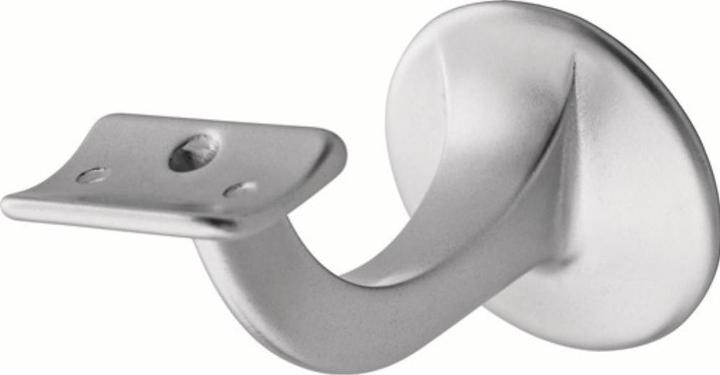 Actual product image Hermeta Handrail support 3506 Aluminium silver anodised Diameter wall plate 56 mm curved support (Aluminium)