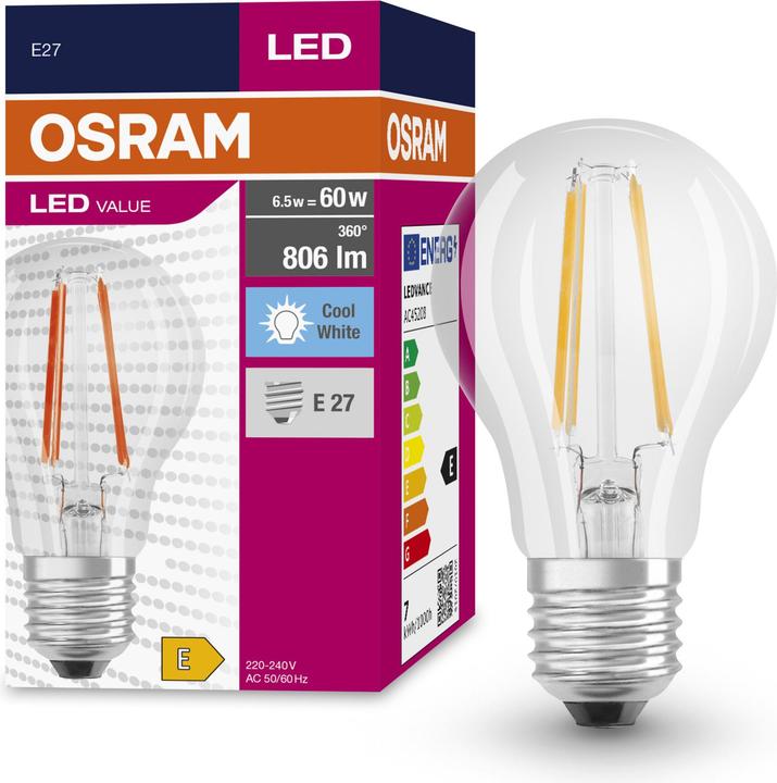 Produktbild Osram Value Classic (E27, 6.50 W, 806 lm, 1 x, E)