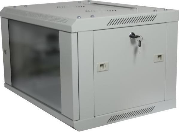 Produktbild Allnet 19 Wandgehäuse 12HE B600 / T450mm zerlegt(Flat Pack) *lichtgrau* SMA-Serie (12 HE, 19 Zoll Rack)